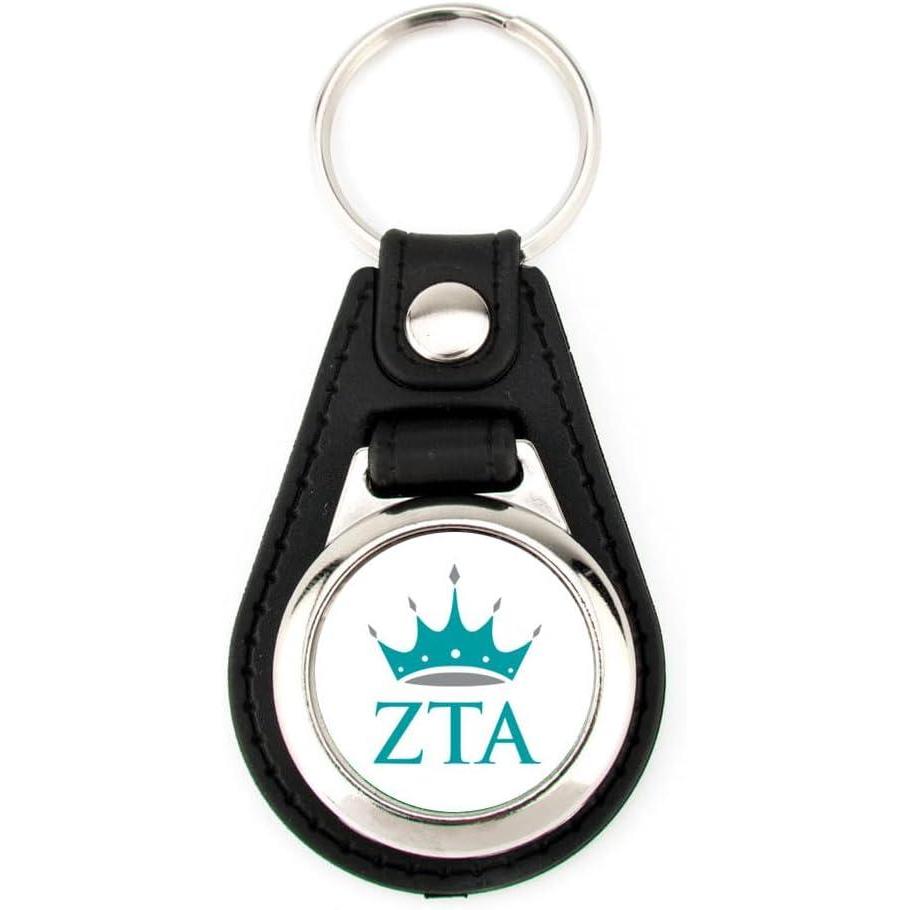imageGreekgear Zeta Tau Alpha Leatherette Teardrop Keychain