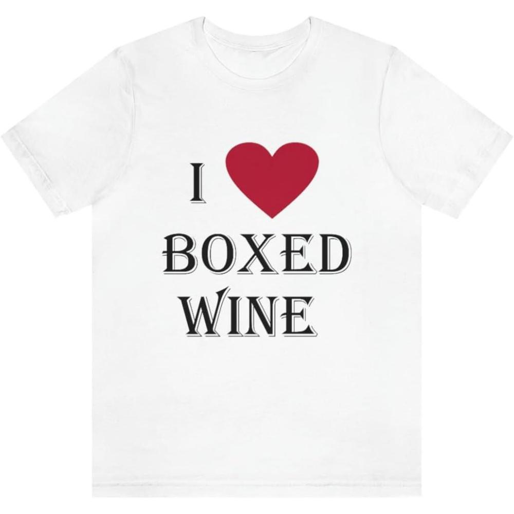 imageI Love Boxed Wine Unisex Jersey Short Sleeve TeeWhite