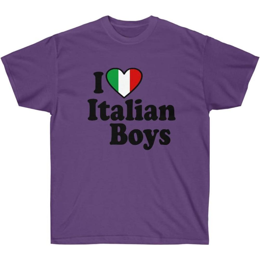 imageI Love Italian Boys Italian TShirtPurple