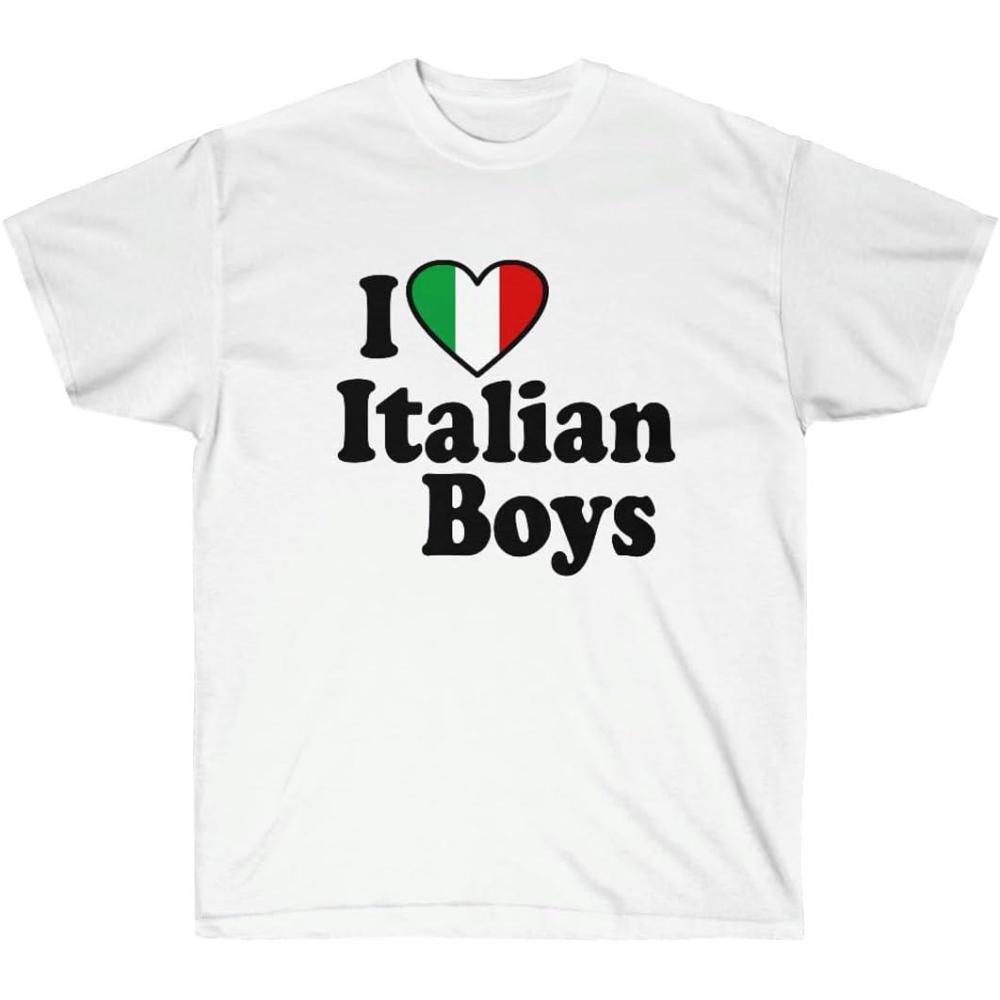 imageI Love Italian Boys Italian TShirtWhite