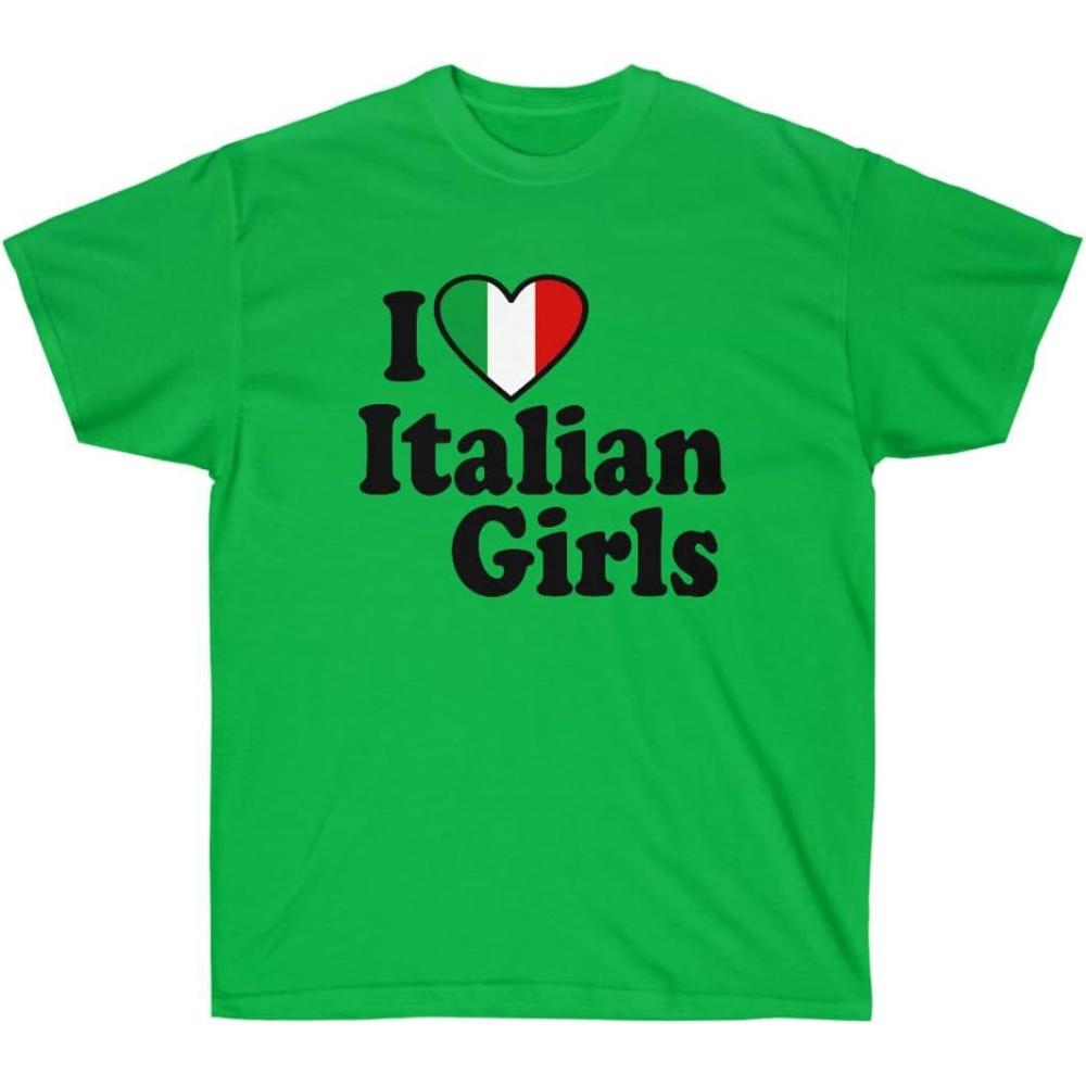 imageI Love Italian Girls Italian TShirtIrish Green