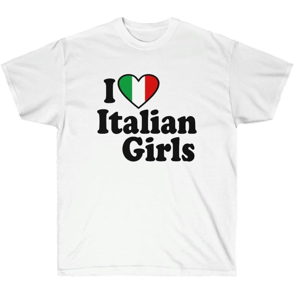 imageI Love Italian Girls Italian TShirtWhite