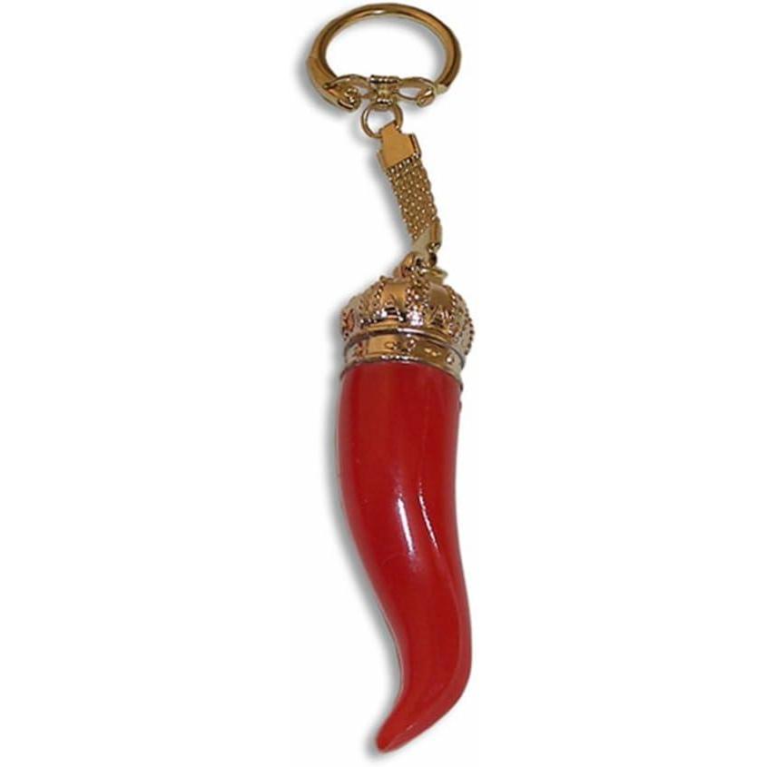 imageItalian Crown and Horn Keychain Red and Gold  35 Inches