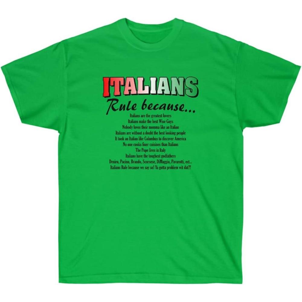 imageItalians Rule Italian TShirtIrish Green