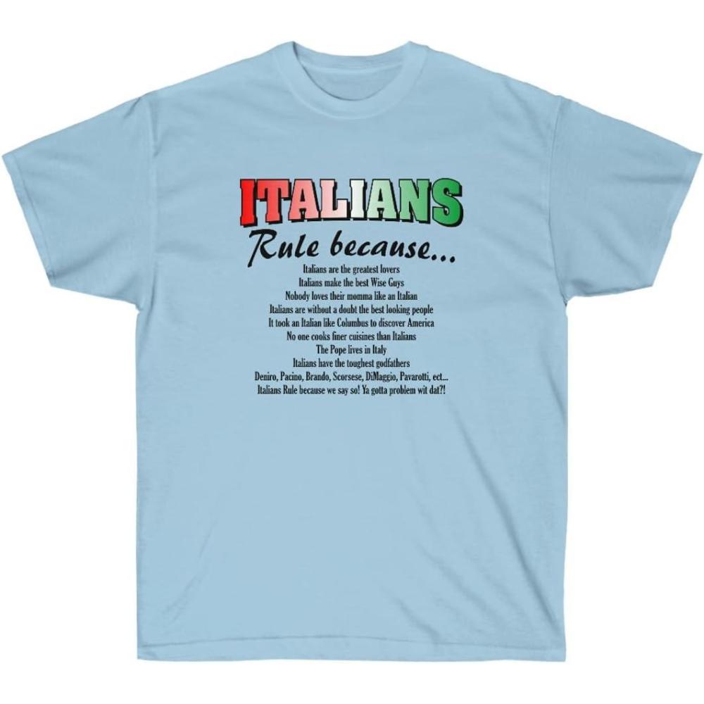 imageItalians Rule Italian TShirtLight Blue