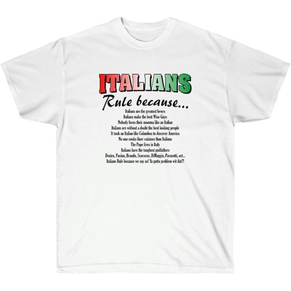 imageItalians Rule Italian TShirtWhite