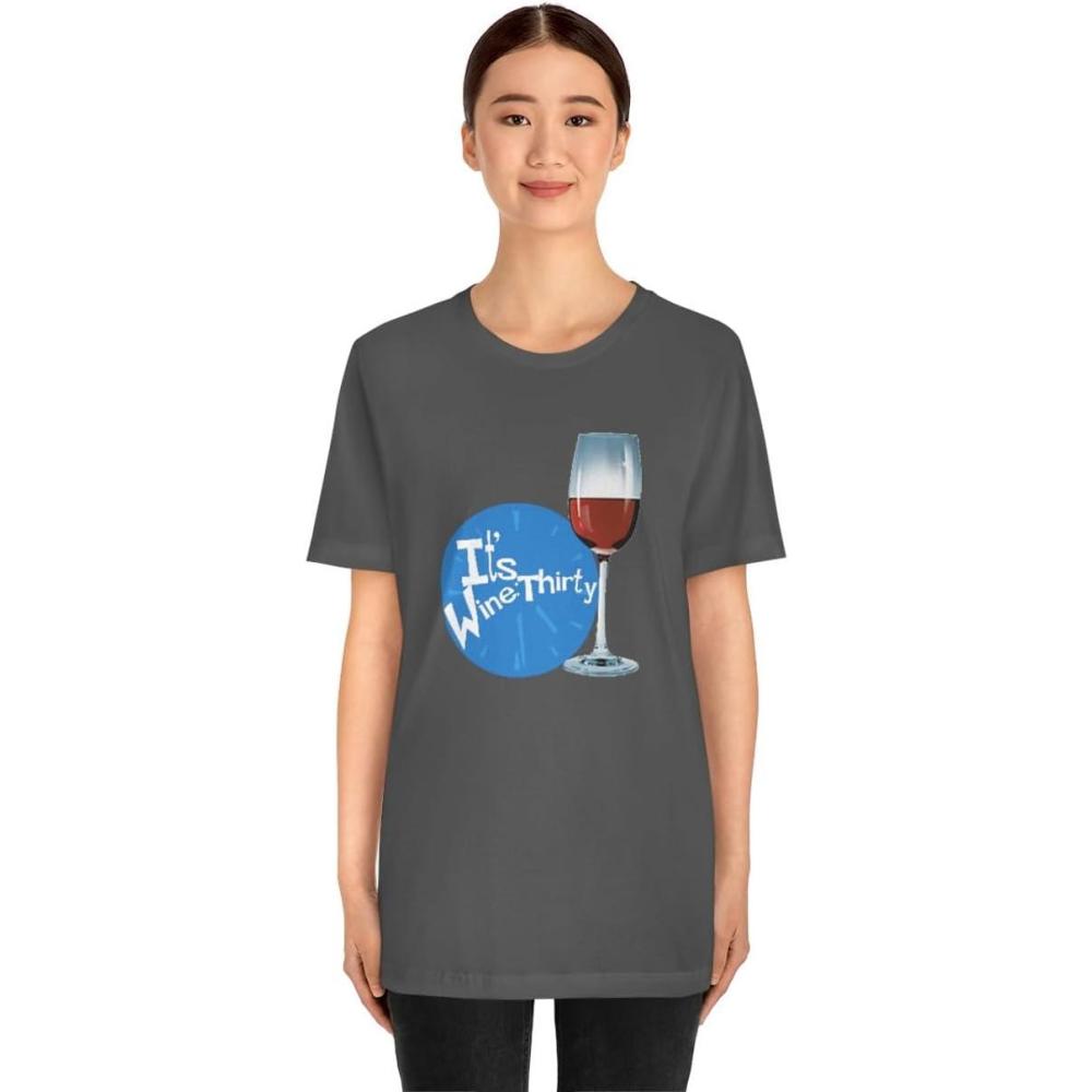 imageIts Wine Thirty Unisex Jersey Short Sleeve TeeAsphalt