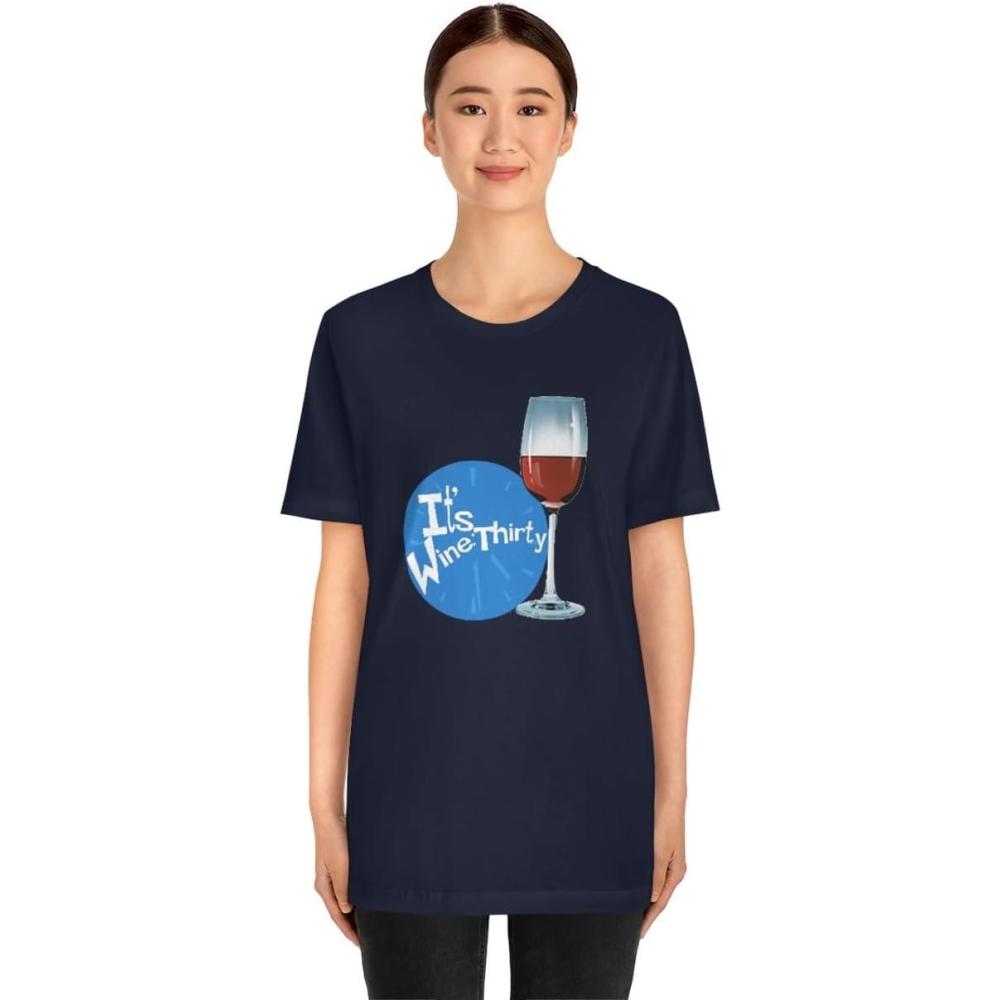 imageIts Wine Thirty Unisex Jersey Short Sleeve TeeNavy