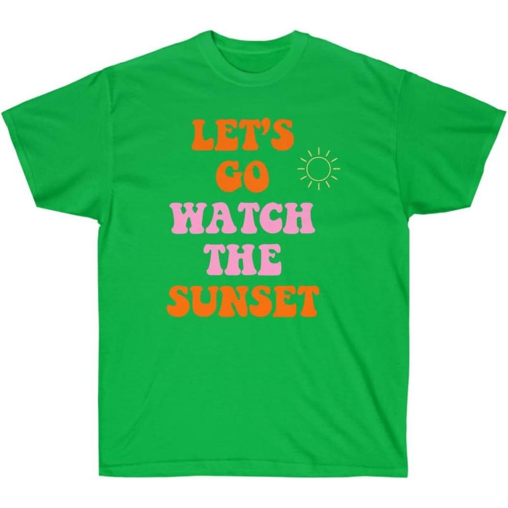 imageLets Go Watch The Sunset TeeIrish Green