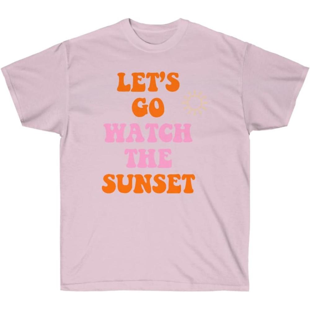 imageLets Go Watch The Sunset TeeLight Pink