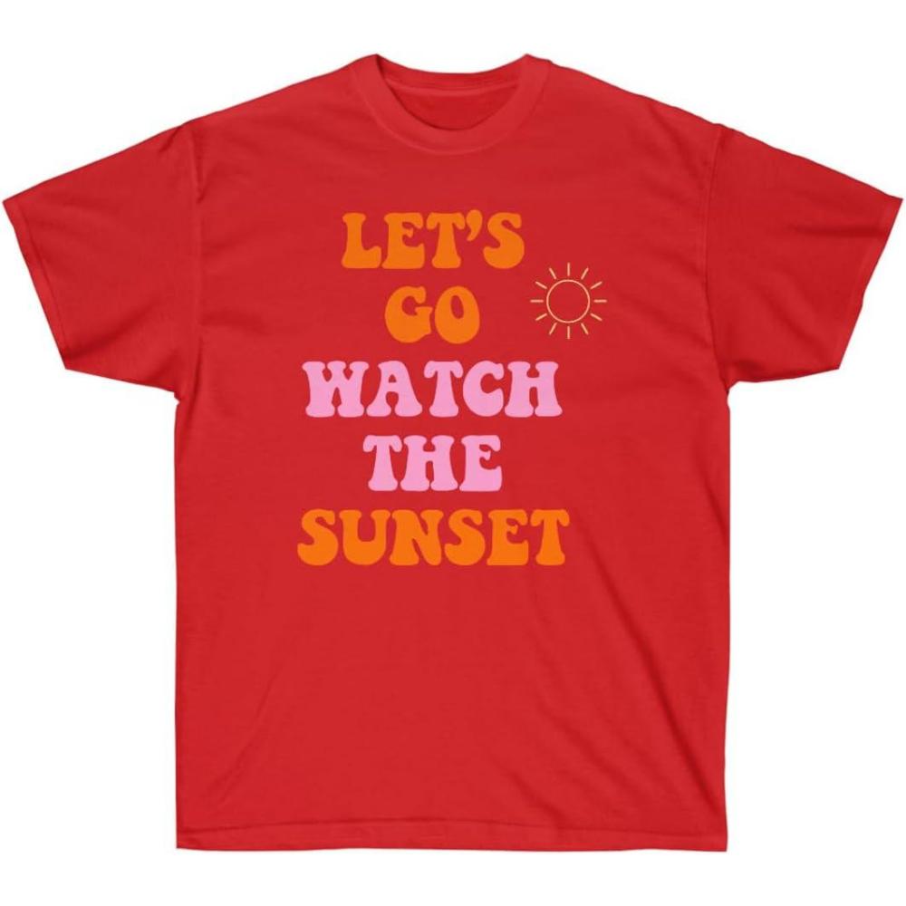 imageLets Go Watch The Sunset TeeRed
