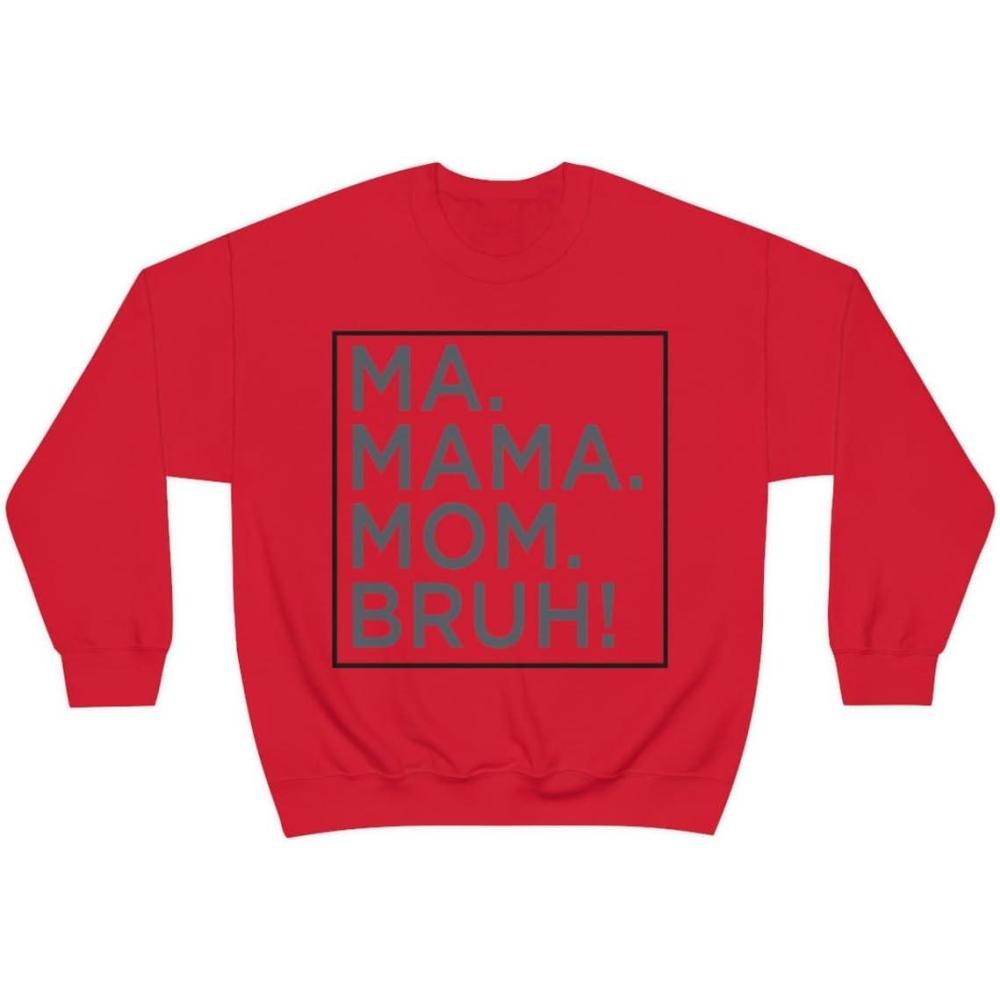 imageMa Mama Mom Bruh SweatshirtRed