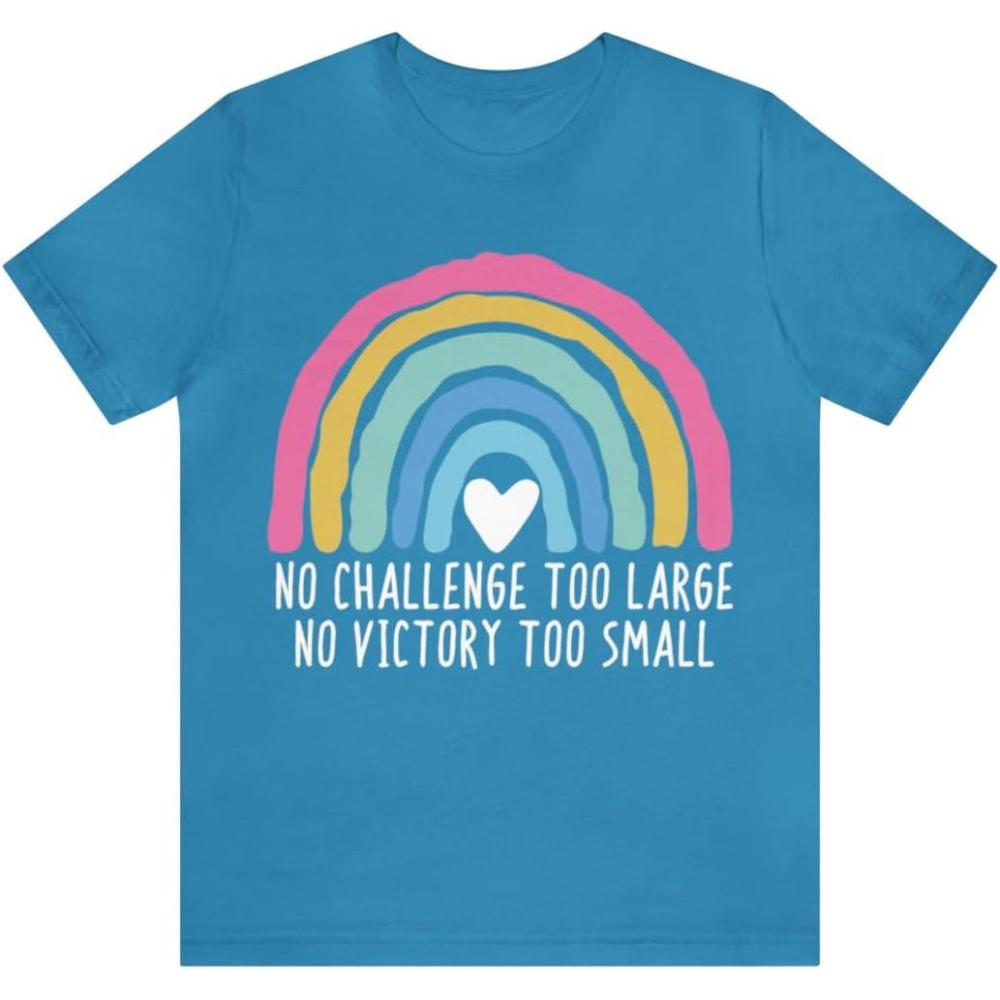 imageNo Challenge Too Large Unisex Jersey Short Sleeve TeeAqua