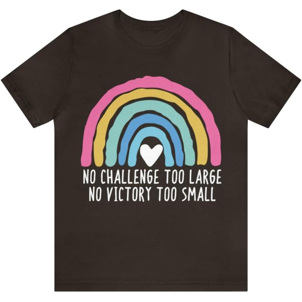 imageNo Challenge Too Large Unisex Jersey Short Sleeve TeeBrown