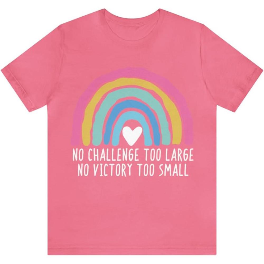 imageNo Challenge Too Large Unisex Jersey Short Sleeve TeeCharity Pink