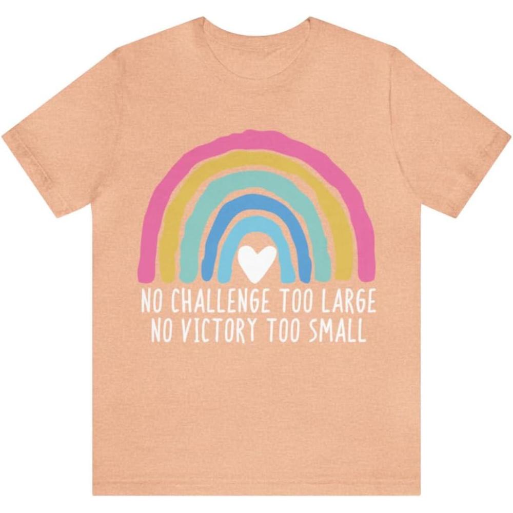 imageNo Challenge Too Large Unisex Jersey Short Sleeve TeeHeather Peach