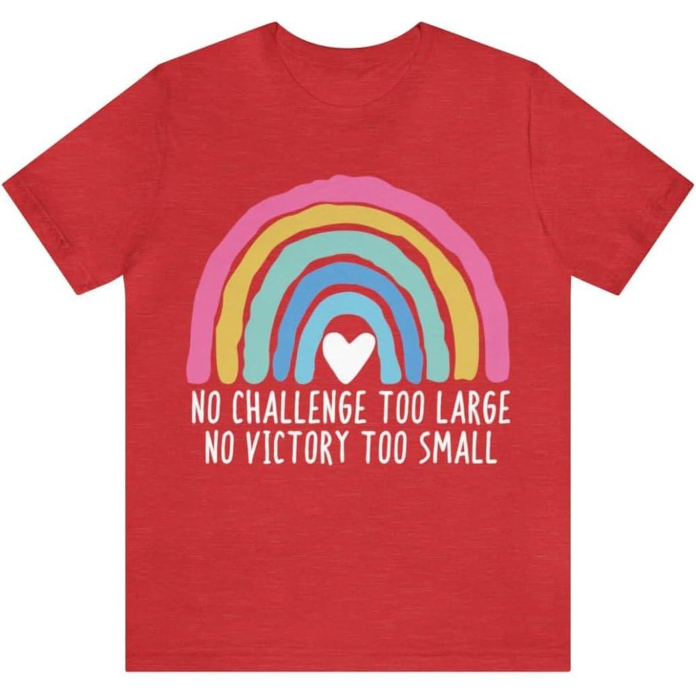 imageNo Challenge Too Large Unisex Jersey Short Sleeve TeeHeather Red