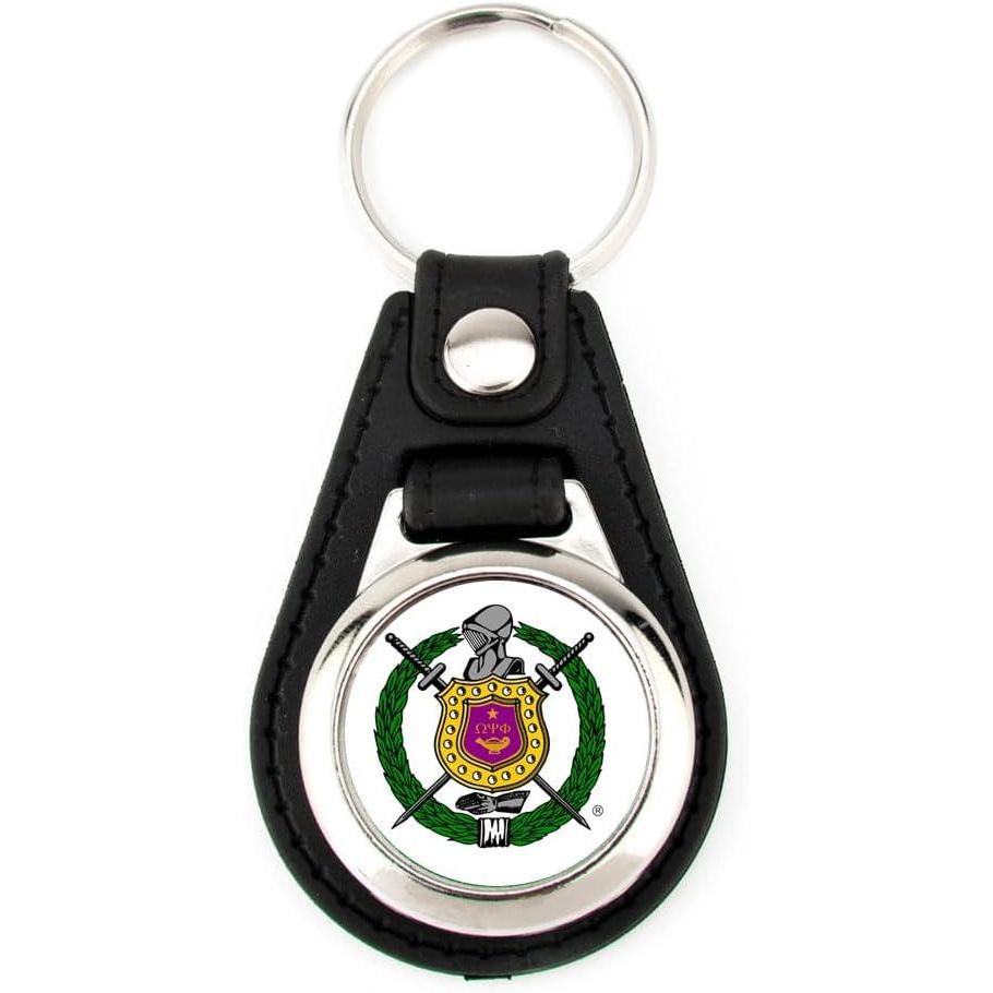 imageOmega Psi Phi Leatherette Teardrop Key Chain