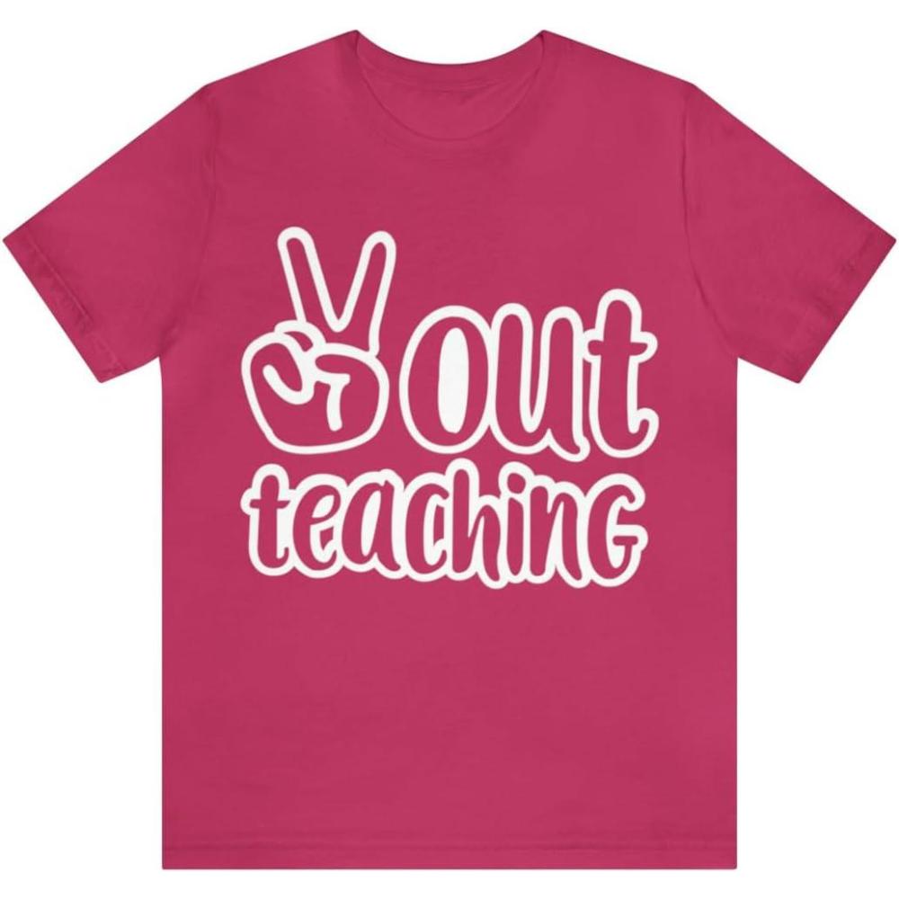 imagePeace Out Teaching Unisex Jersey Short Sleeve TeeBerry
