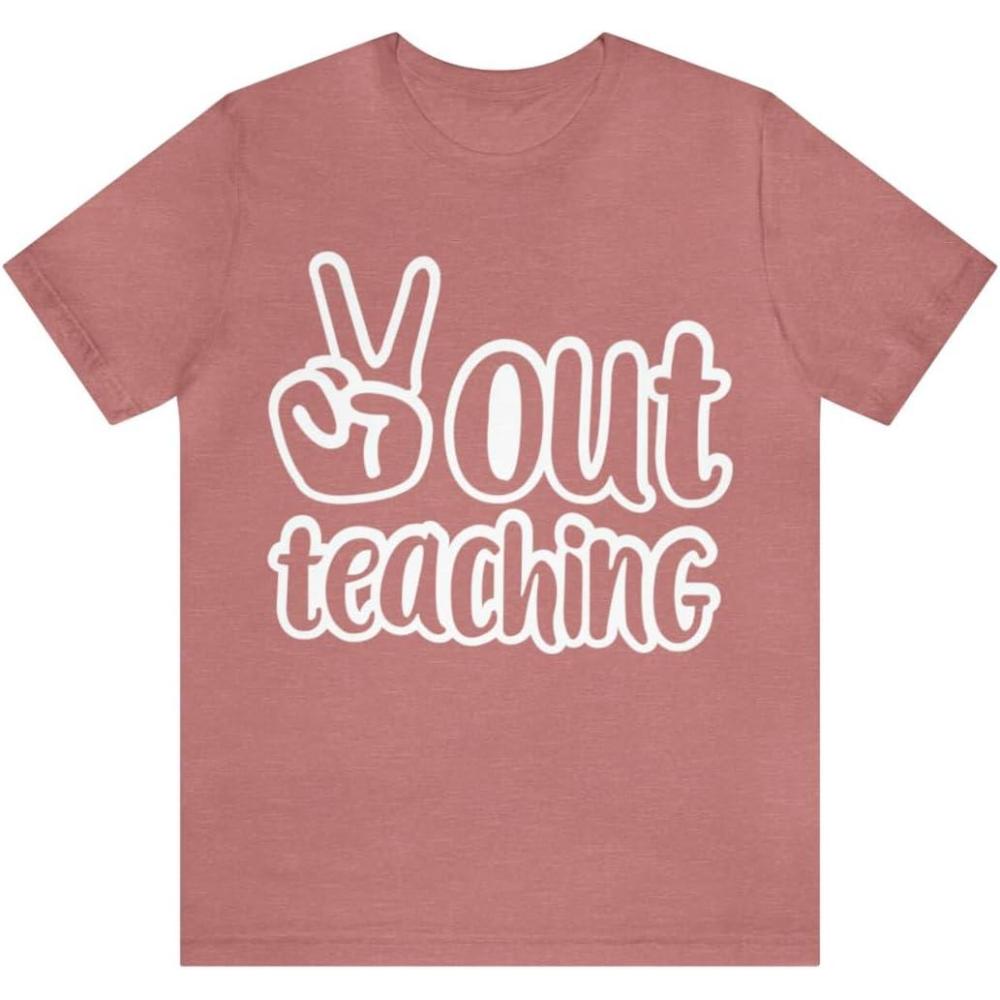 imagePeace Out Teaching Unisex Jersey Short Sleeve TeeHeather Mauve