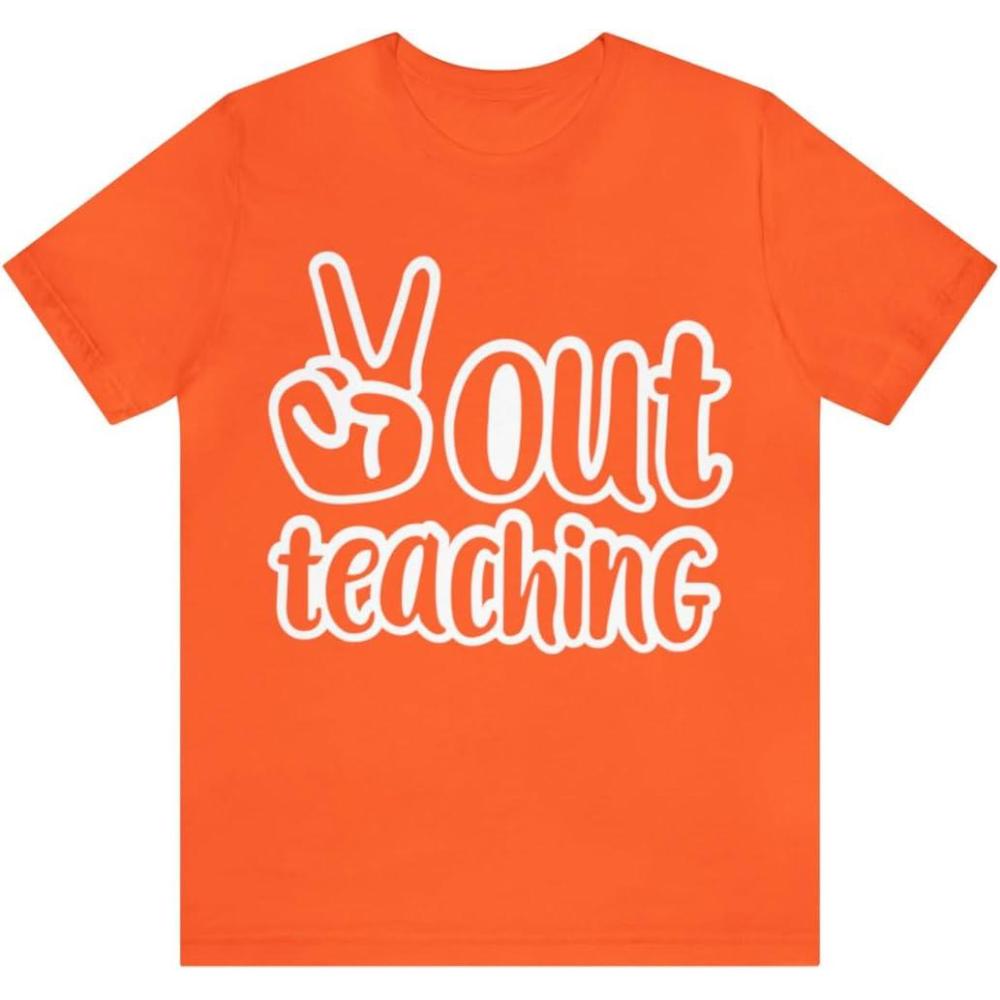 imagePeace Out Teaching Unisex Jersey Short Sleeve TeeOrange