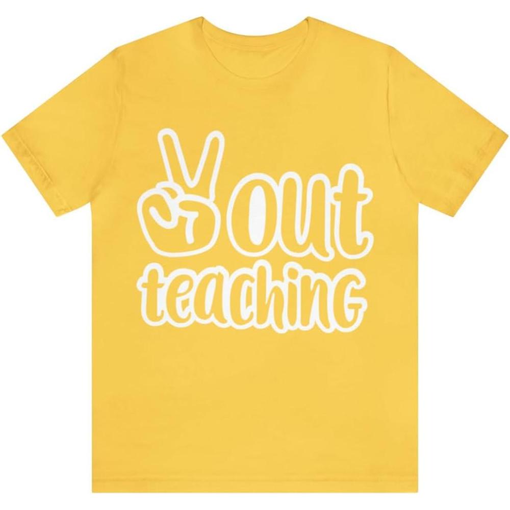 imagePeace Out Teaching Unisex Jersey Short Sleeve TeeYellow