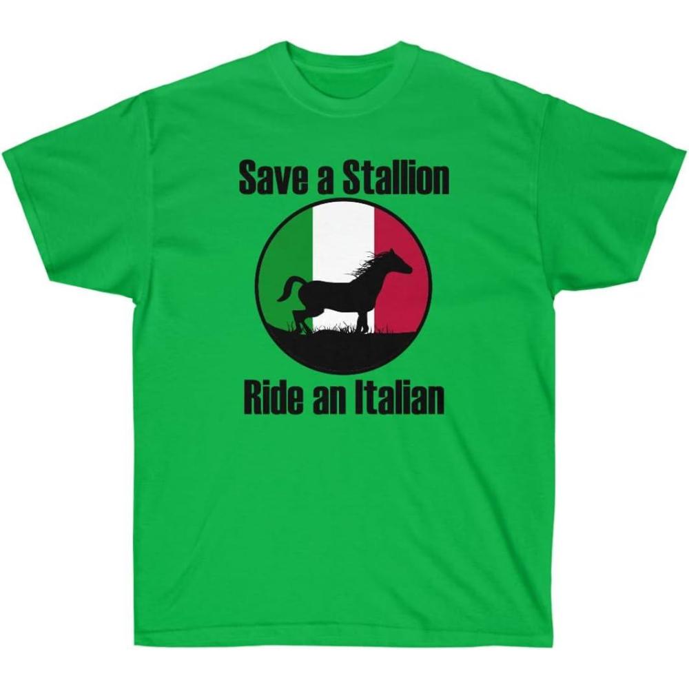 imageSave a Stallion Ride an Italian ShirtIrish Green