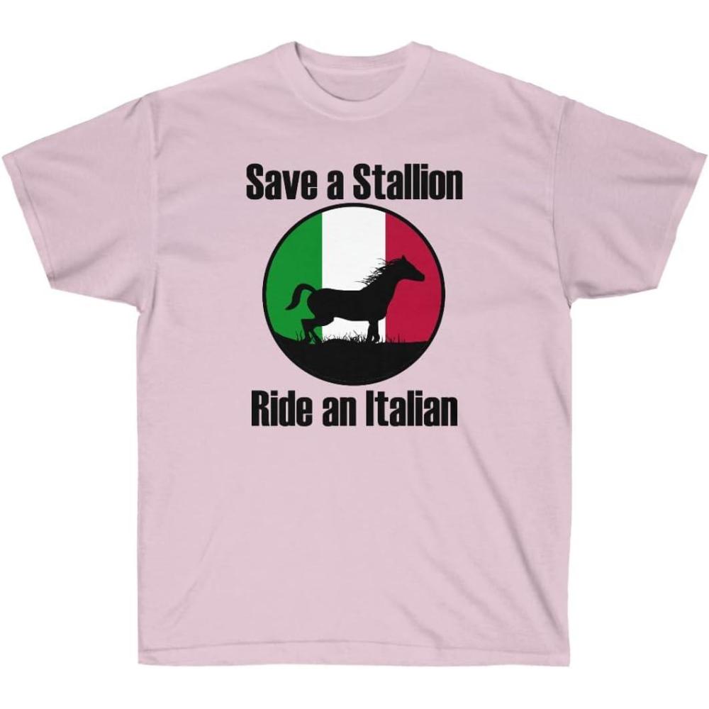 imageSave a Stallion Ride an Italian ShirtLight Pink