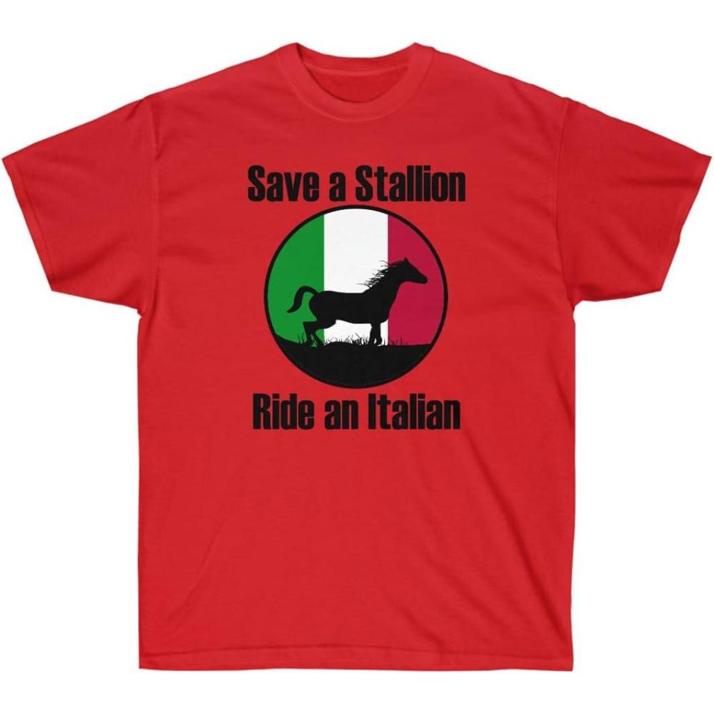 imageSave a Stallion Ride an Italian ShirtRed
