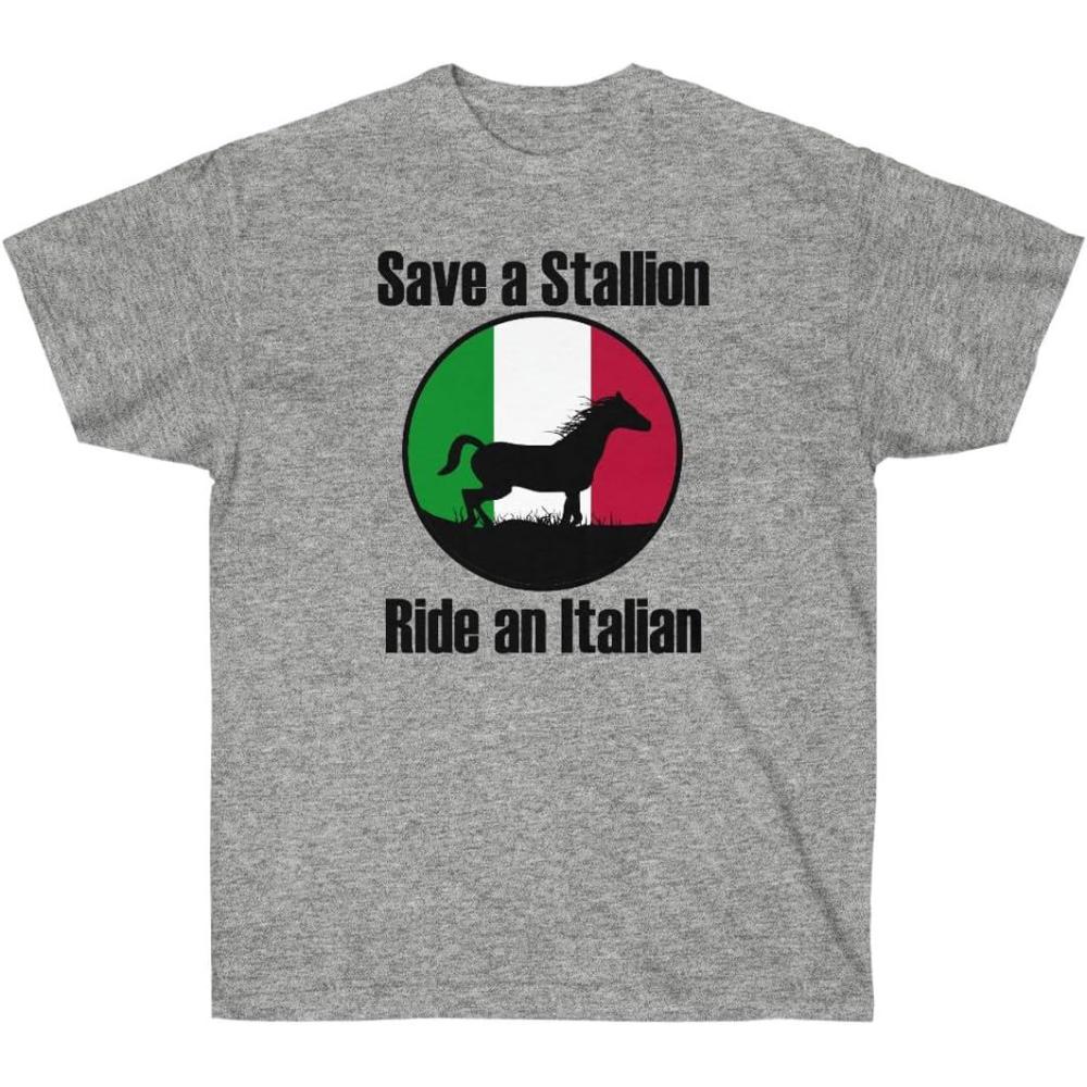 imageSave a Stallion Ride an Italian ShirtSport Grey