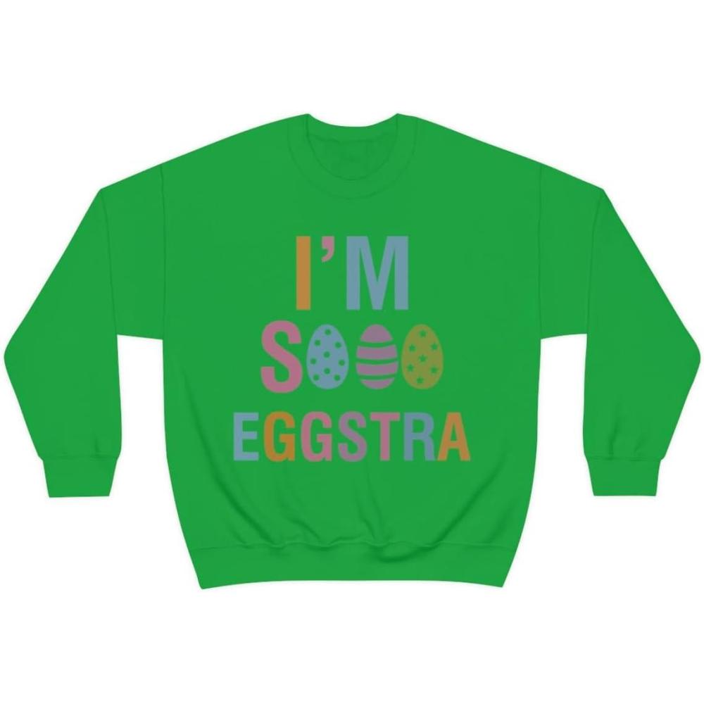 imageUnisex Im So Eggstra SweatshirtIrish Green