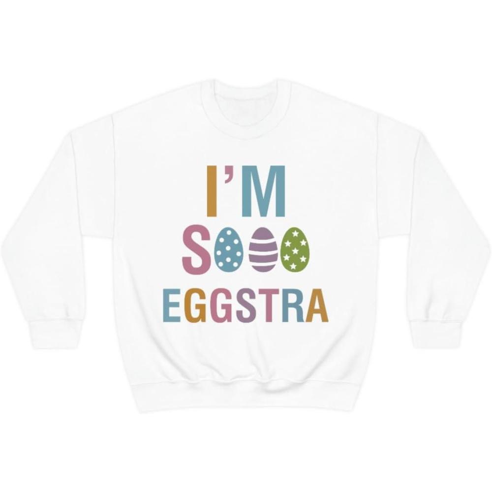imageUnisex Im So Eggstra SweatshirtWhite
