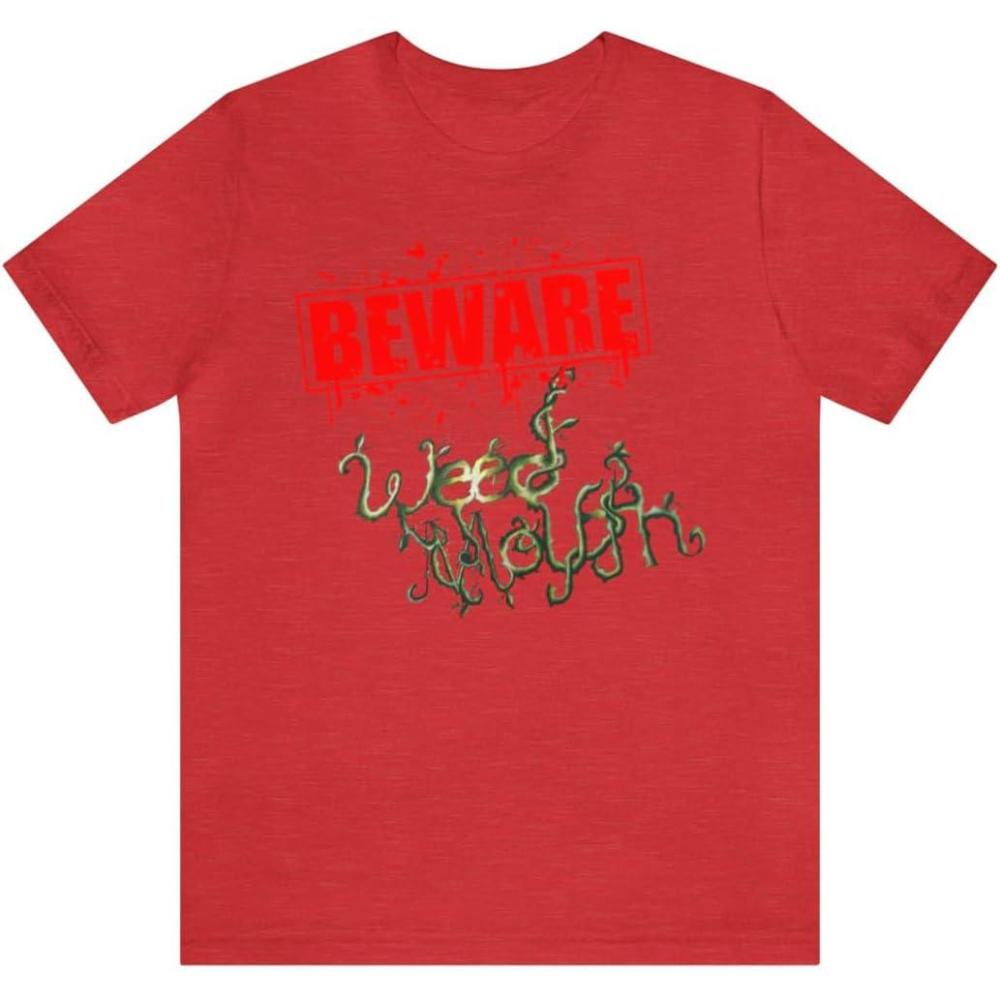 imageWeed Mouth Neighborhood Nuisance Unisex Jersey Short Sleeve TeeHeather Red