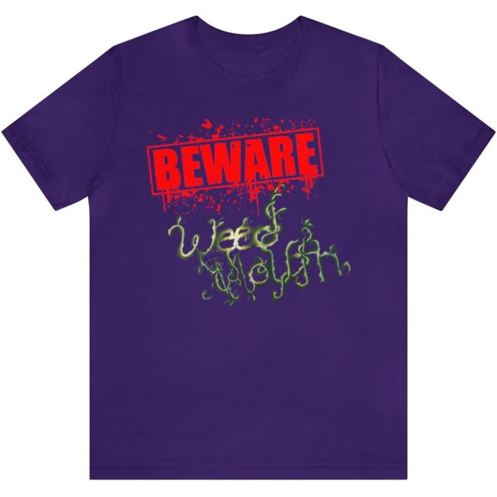 imageWeed Mouth Neighborhood Nuisance Unisex Jersey Short Sleeve TeeTeam Purple
