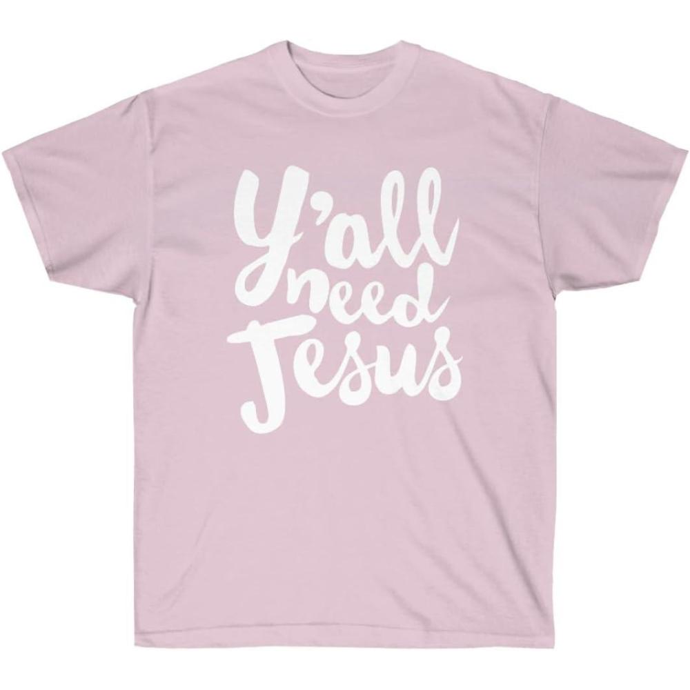 imageYall Need Jesus TShirtLight Pink