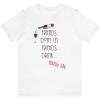 Friends Don’t Let Friends Drink White Zin Unisex Jersey Short Sleeve Tee(White)