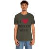 I Love Boxed Wine Unisex Jersey Short Sleeve Tee(Army)