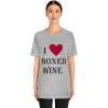 I Love Boxed Wine Unisex Jersey Short Sleeve Tee(Athletic Heather)
