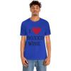 I Love Boxed Wine Unisex Jersey Short Sleeve Tee(True Royal)