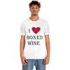 I Love Boxed Wine Unisex Jersey Short Sleeve Tee(White)