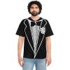 Men’s Tuxedo Baseball Jersey (AOP)(Black)