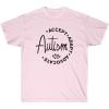 Accept, Adapt, Advocate – Autism T-Shirt(Light Pink)