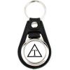 Greekgear Triangle Leatherette Teardrop Key Chain