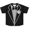 Men’s Tuxedo Baseball Jersey (AOP)(Black)
