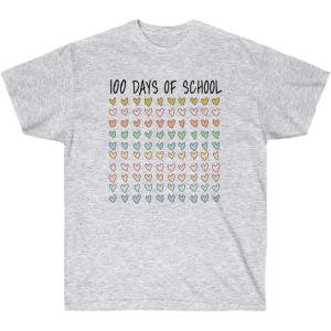 100 Days of School Hearts Tee(Ash)