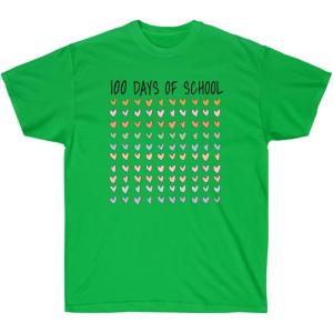 100 Days of School Hearts Tee(Irish Green)