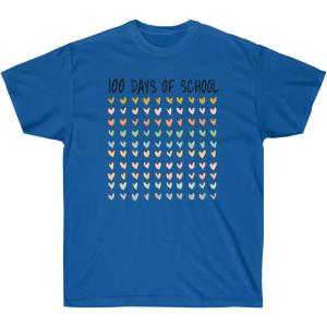 100 Days of School Hearts Tee(Royal)