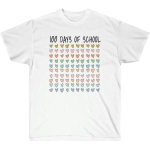 100 Days of School Hearts Tee(White)