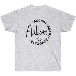 Accept, Adapt, Advocate – Autism T-Shirt(Ash)