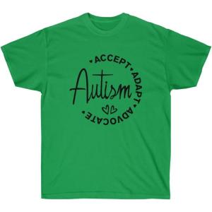 Accept, Adapt, Advocate – Autism T-Shirt(Irish Green)